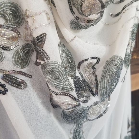 EUC Vintage Ludi Racer Sequins Open Back Top - Picture 9 of 12